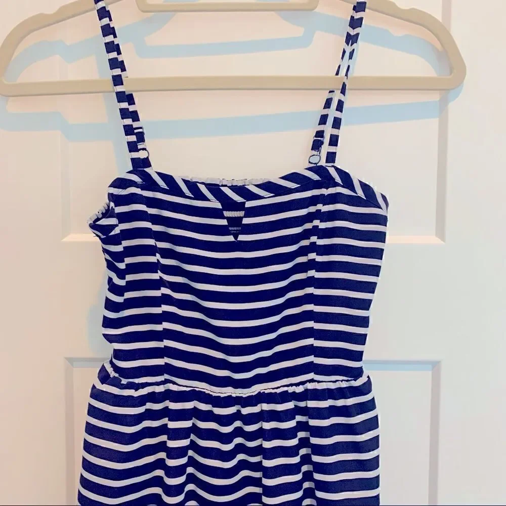 NWOT! Old Navy Blue & White Stipe Mini Dress Women’s Size 0